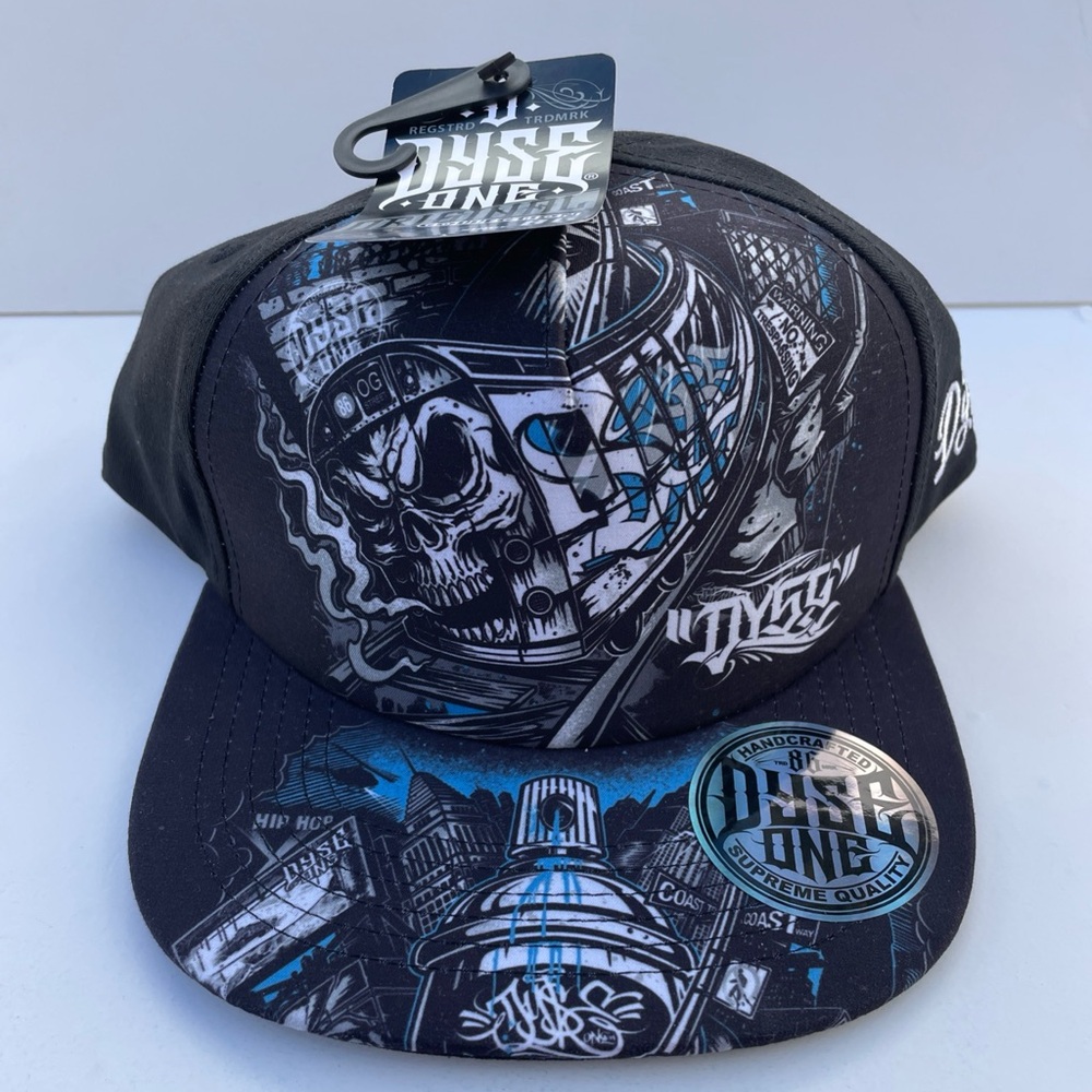 DYSE One Original Collection 86 Skull/City Graffiti Snap Back Hat - OSFM NEW!